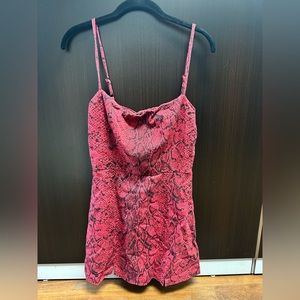 Reformation red snake print mini dress. Size 6, good condition